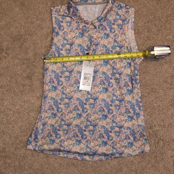 Adidas NWT Adipure Climalite Striped Top Sleeveless Vest, Sz Medium, MP $65 - Picture 11 of 12